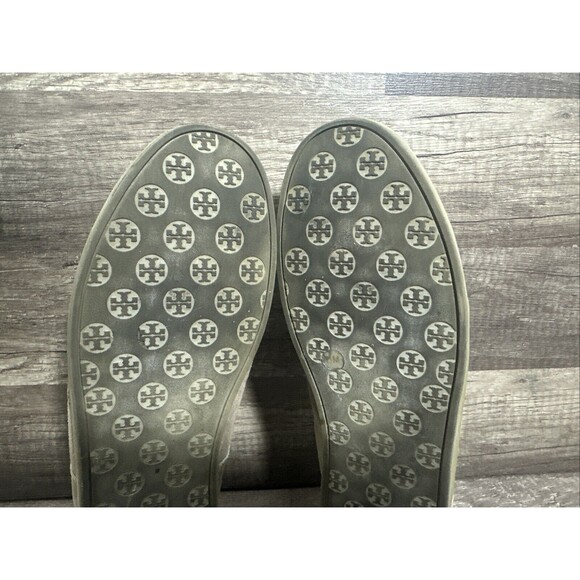 Tory Burch Mitch Beige Gold Suede Metallic Leather Sneaker Women's Sz 11 M - Picture 15 of 15